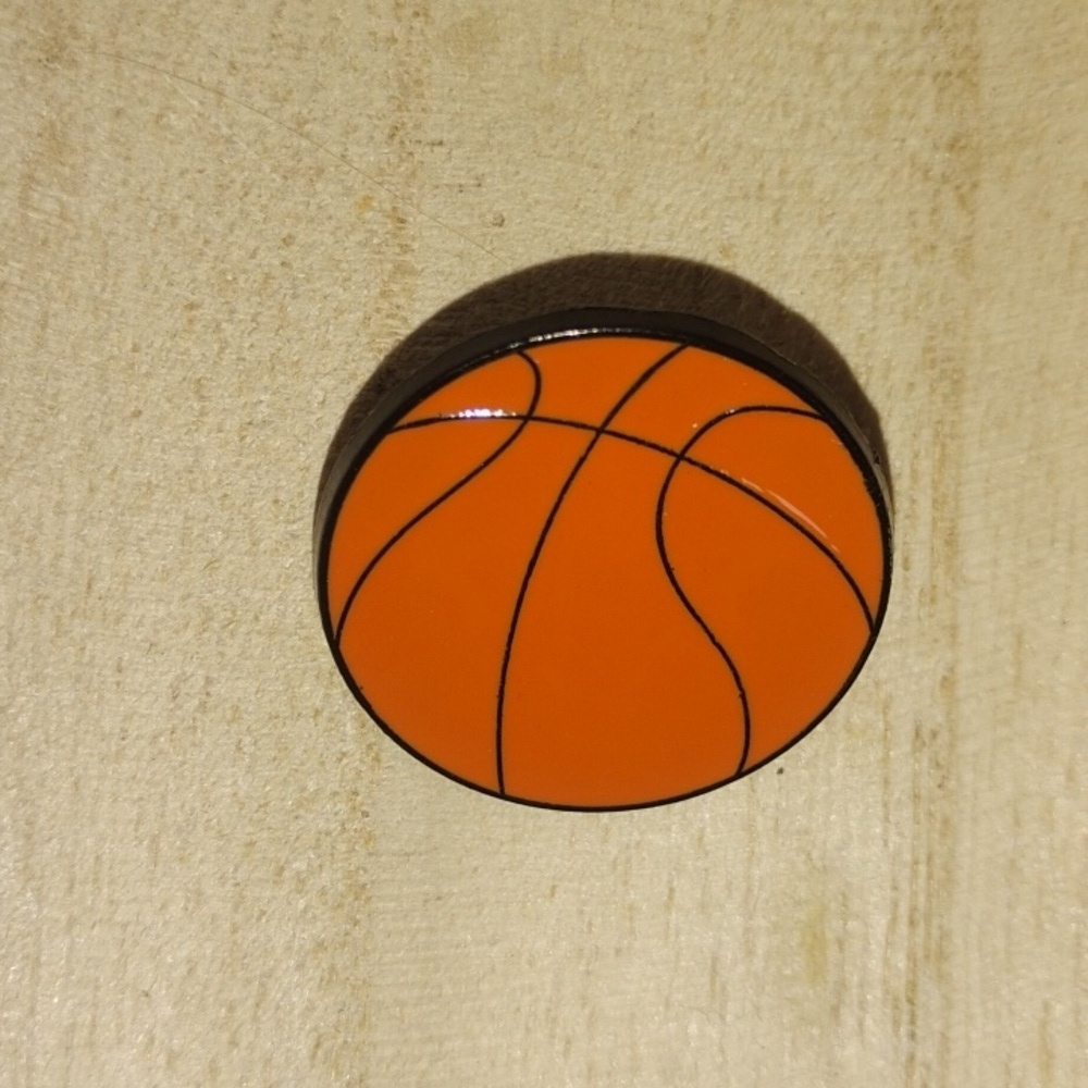 Orange Basketball Pin - Picture 3 of 3